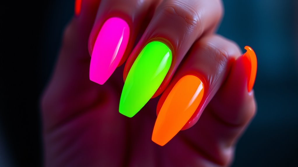 vivid neon nail colors