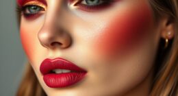 warm berry makeup look