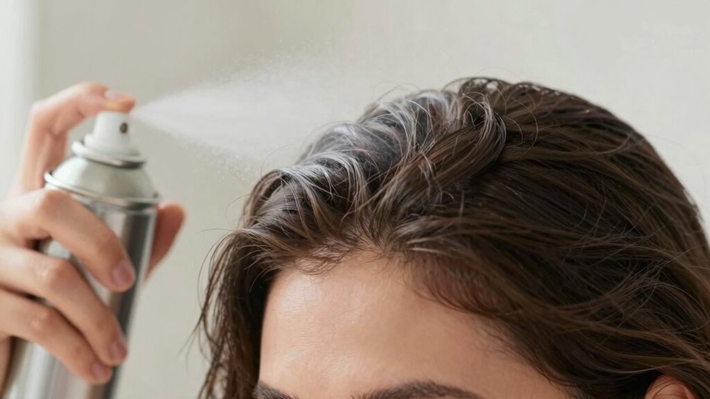 apply dry shampoo sparingly