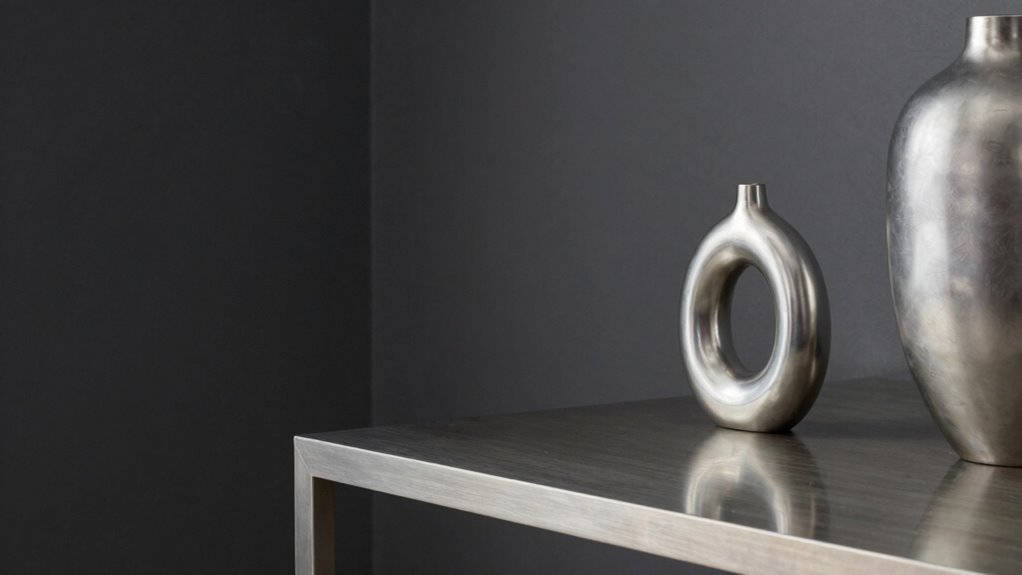 balance metallic textures subtly