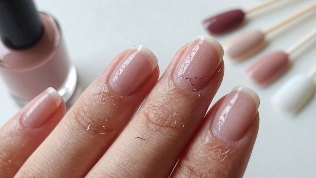 chemical damage weakens nails
