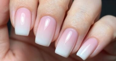 clean ombre nail blending