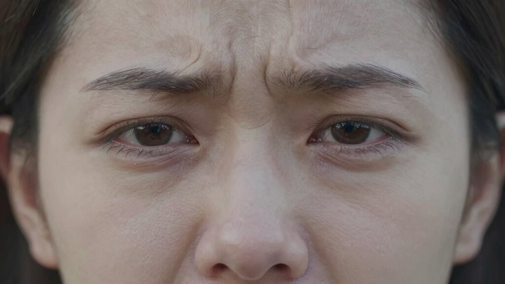 early facial stress signs