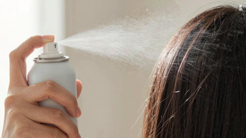 evenly spray and blend