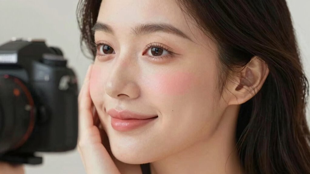 facial structure guides blush