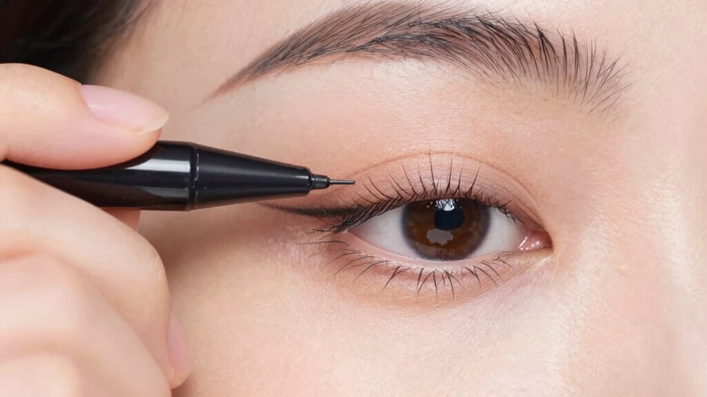 gentle careful eye lining