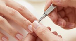 gentle careful nail cleaning