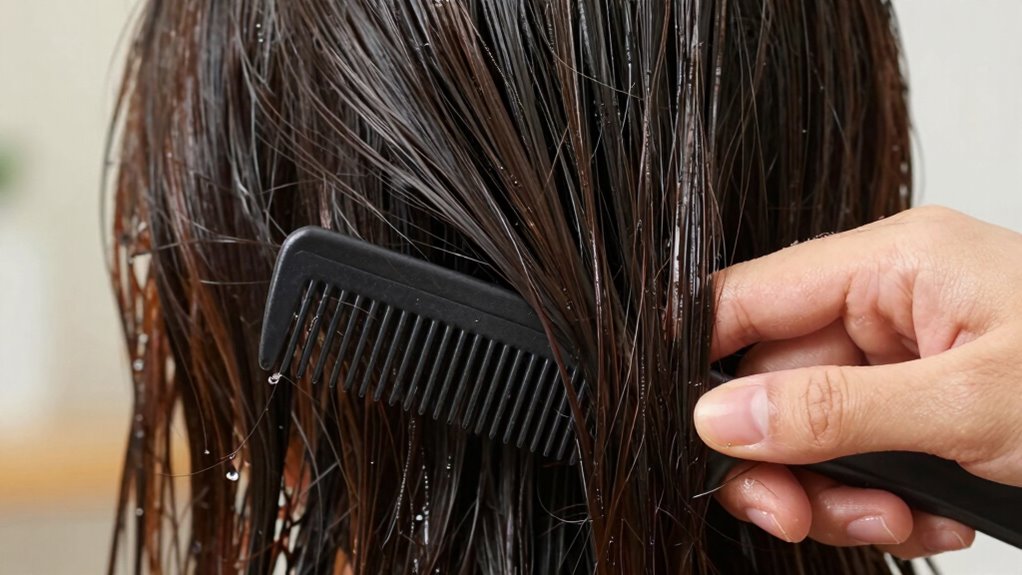 gentle wet hair detangling