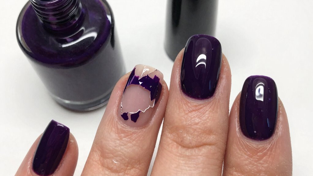 heavy nails cause peeling