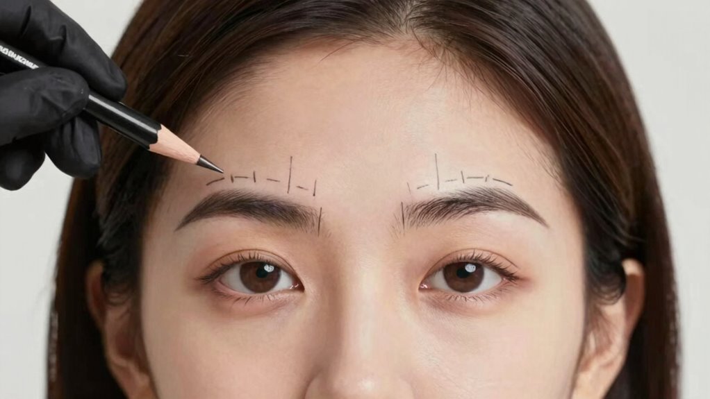 measuring face for brows