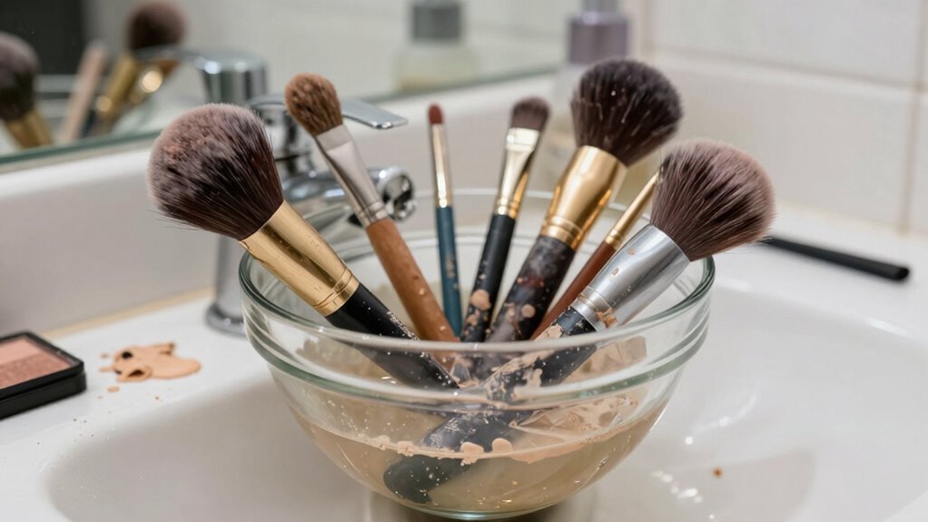 neglected makeup brush hygiene