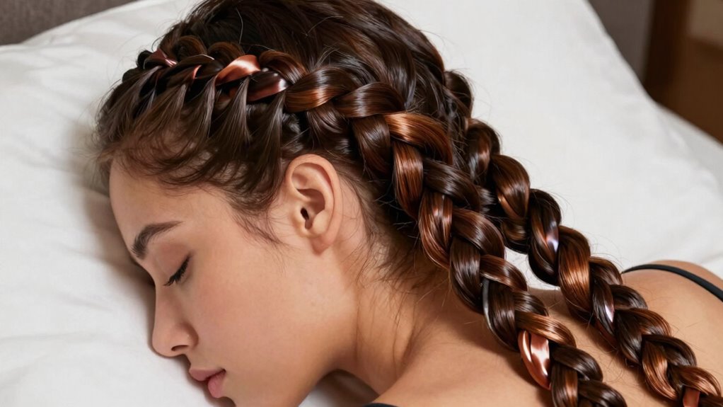 secure braids with satin