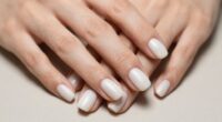 soft polished milky nails