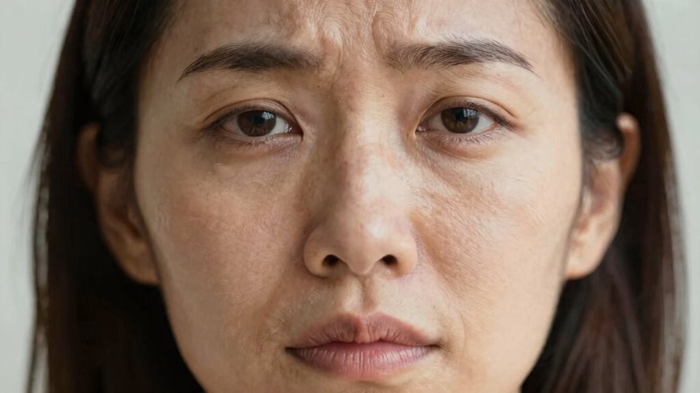 stress induced facial aging