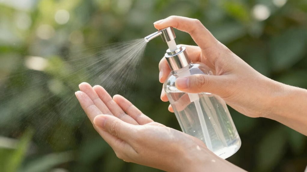 use sanitizer when soap unavailable