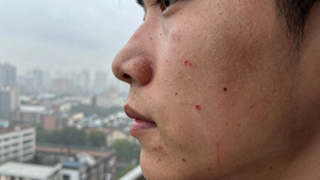 weather pollution skin damage