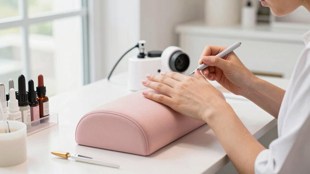 comfortable nail station setup