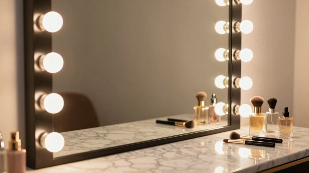 durable well lit vanity mirror