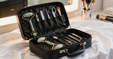 luxury beauty tool storage