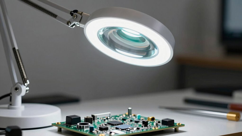optimal magnifying lamp positioning