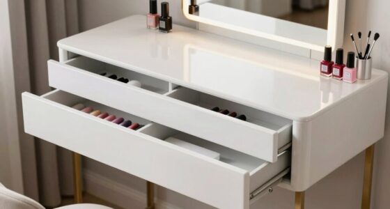 organized manicure storage zones