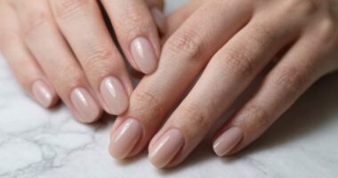 perfectly polished nude nails
