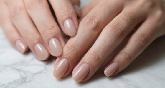 perfectly polished nude nails