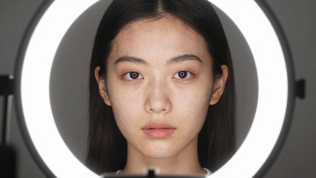 proper ring light placement