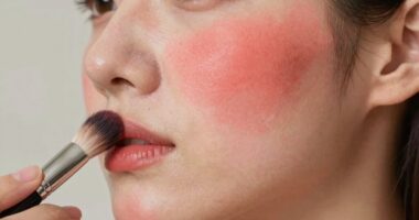 quick fix for patchy blush