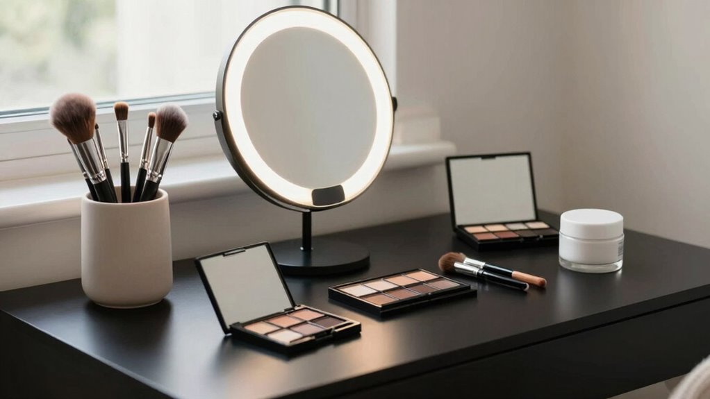 streamlined portable makeup organization
