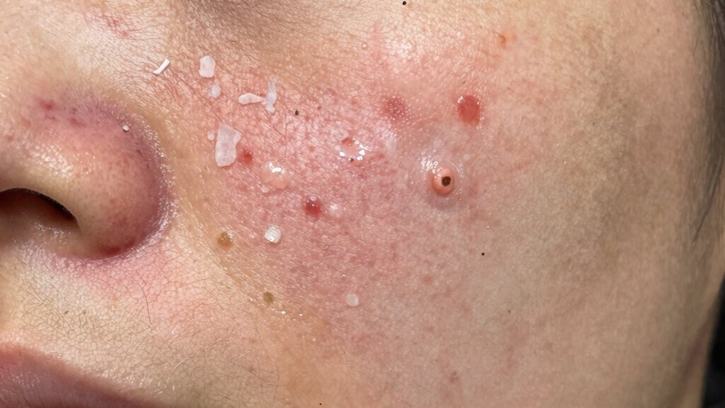 sudden breakout and redness