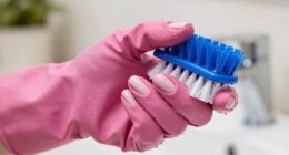 wear gloves while cleaning