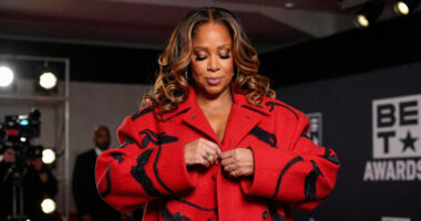 Queen Latifah Bundles Up in a Bold, Oversized Coat on the 2026 BET Awards Red Carpet