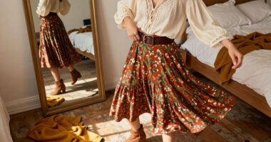 How To Wear A '70S Boho Blouse With Granny Skirts This Autumn 2026