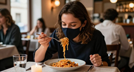 I Wore This New Grippy Face Mask Out To Eat Pasta And It Didn't Budge Once