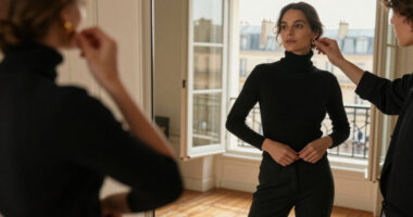 Kendall Jenner Twists A Turtleneck Into The Ultimate Going-Out Top In Paris