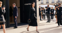 Ziwe Takes Fashion Month’s Thong Sandal Trend To The Courrèges Front Row In Orange Satin